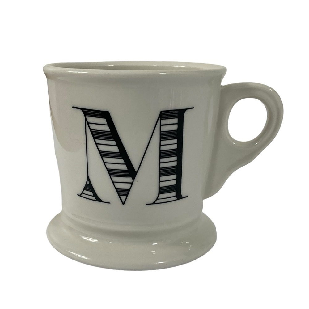 Anthropologie Monogram coffee Mug Letter M 14 oz